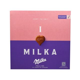 I Love Milka Praline Capsuni 110 G