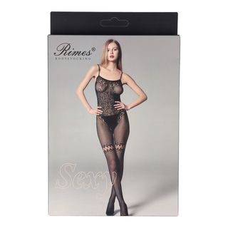 Catsuit Bodystocking Rimes, 7132, Negru, S-L