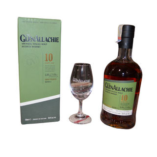 Whisky Glenallachie Single Malt Scotch Whisky 10 Ani Cask Strength Batch 11, Pahar Glencairn Copita Cadou, 59.4%, 0.7L