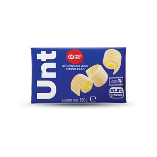 O! PRET MIC Unt din smantana dulce 82,5%, 180g