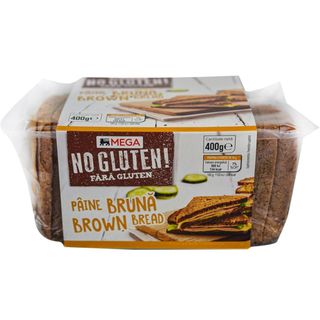 MEGA, Paine bruna feliata, fara gluten 400g (ID 19718)