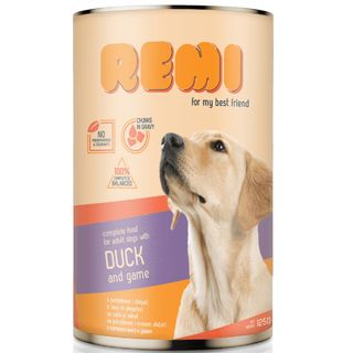 Hrana umeda pentru caini Remi Dog Rata&Vanat 1250g