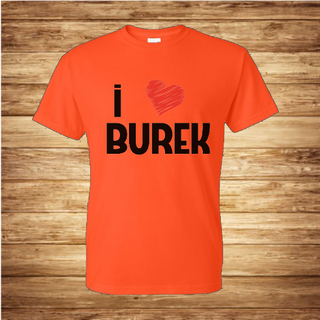 I ♡ BUREK narančasta muška majica t-shirt