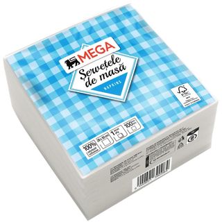 MEGA, Servetele de masa 100 bucati 1 strat 28x30 cm (ID 37482)