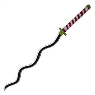 Demon Slayer - Wood Sword Replica -Twisted Nichirin Katana (Obanai Iguro)