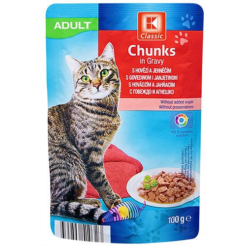K-Classic пауч за коте говеждо агнешко