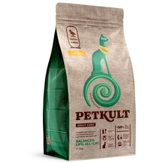 Hrana uscata pentru pisici Petkult Cat Adult Care Balanced Life Pui 2kg