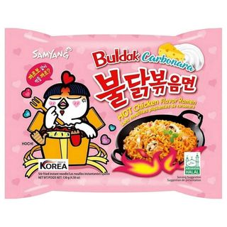 Taitei instant picanti cu aroma de pui si paste carbonara Samyang, 130 g