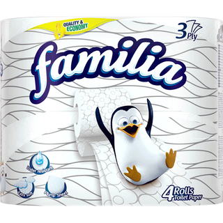 Familia Cotton Тоалетна хартия 3пластова 4 БР / 38916980