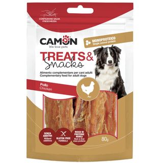 Recompense pentru caini Camon CAM-AE015 Fasii de pui deshidratate 80g