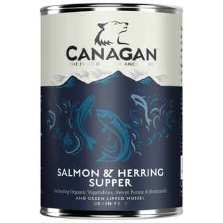 Hrana umeda pentru caini Canagan Somon si hering 400g
