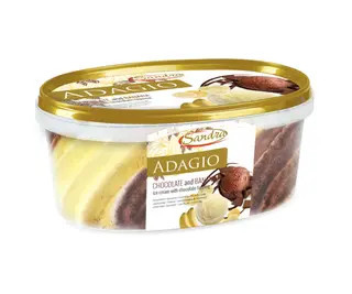 SANDRA Înghețată ADAGIO de banană și ciocolată 550g/1000ml