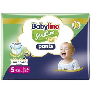 BABYLINO pelene gaćice sensitive 34 KOM junior 10-16 kg 5 | 5201263890260