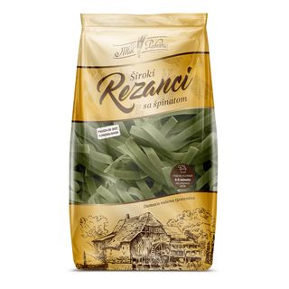 Široki rezanci s špinatom 500 g - Mlin Pukanić