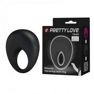 Inel De Penis Cu Vibratii Trap Negru