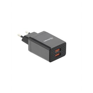 Incarcator retea Tellur Basic HC204, 2xUSB, 2.4A, Negru