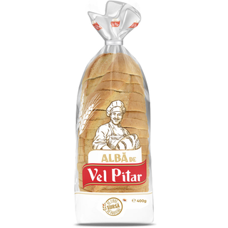 Paine feliata din faina alba de grau Vel Pitar, 400 g