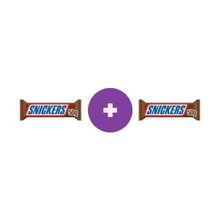 2 x Snickers ciocolata cu lapte cu arahide proaspat prajite 50 g