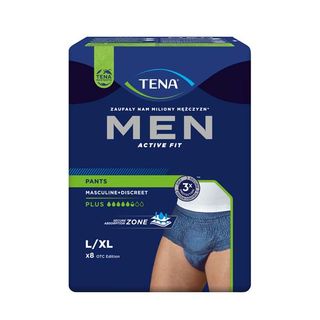 Tena Men Pants Plus L/Xl, 4X8P,Blue
