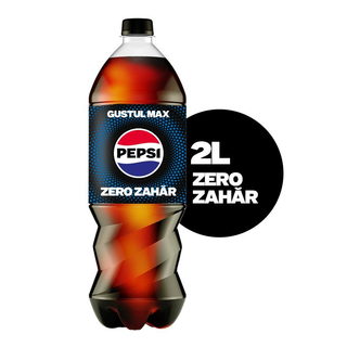 Pepsi Zero Zahar, bautura cu aroma de cola, pet, 2L