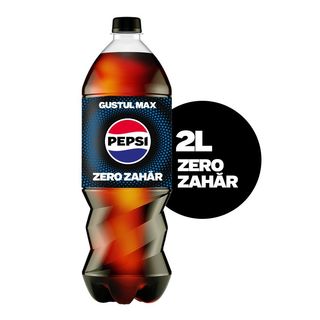 Pepsi Zero Zahar, bautura cu aroma de cola, pet, 2L