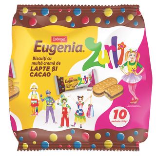 Biscuiti Eugenia Zurli cu crema de lapte si cacao Familial 360g