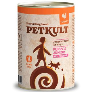Hrana umeda pentru caini Petkult Junior cu curcan 400g