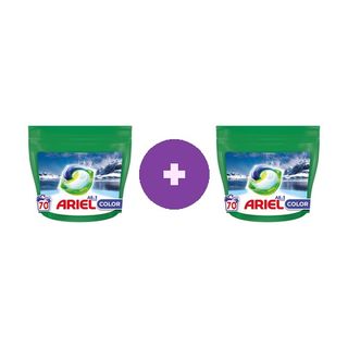 2 x Detergent De Rufe Capsule Ariel Allin1 Pods Color, 70 Spalari