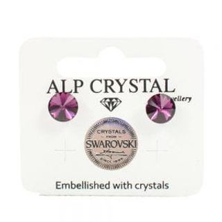 ALP CRYSTAL minđuše krug cirkoni ljubičaste | 8592954206895