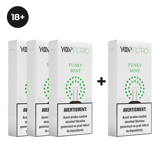 3 cutii pods FILTRO Funky Mint 20 mg/ml + 1 cutie cadou