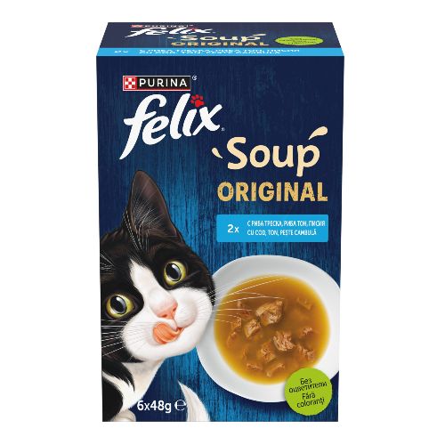 FELIX ПАУЧ ЗА КОТКИ СУПА РИБНО МЕНЮ 6x48 1 БР
