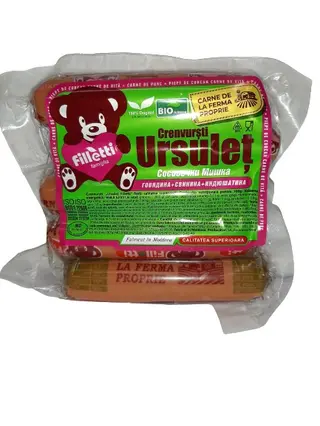 FILLETTI Crenvurști Ursuleț termo (5 buc)