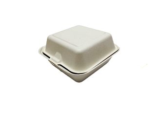 Set caserole de unica folosinta, pentru hamburger, 5 bucati, 15 x 15 cm, trestie de zahar