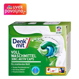 Denkmit kapsule za pranje belog veša 3u1, 22 kom