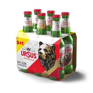 Ursus Premium Minigold Bere Blonda Sticla  6X0.33 L