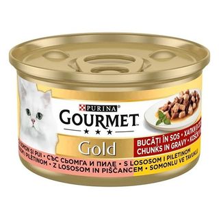 Purina Gourmet Gold pui si somon 85 g
