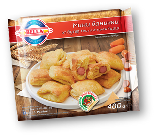 Белла Банички Мини Бутер Тесто Кренвирш Замразени 480г