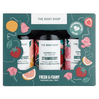 THE BODY SHOP set trio gel za tuširanje pink grapefruit & strawberry & British rose | 5028197420611