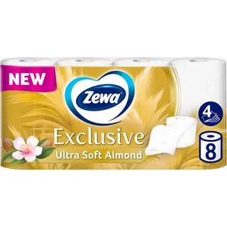 Zewa, Hartie igienica Exclusive Almond Milk, 4 straturi, 8 role (ID 17563)