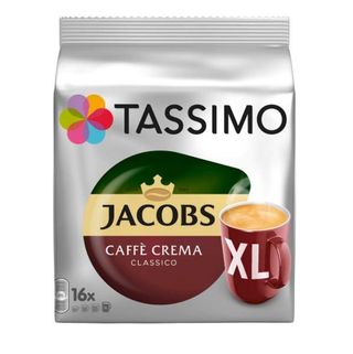 Cafea Capsule Tassimo Jacobs Cafe Crema Xl, 16 Bauturi, 132.8 G