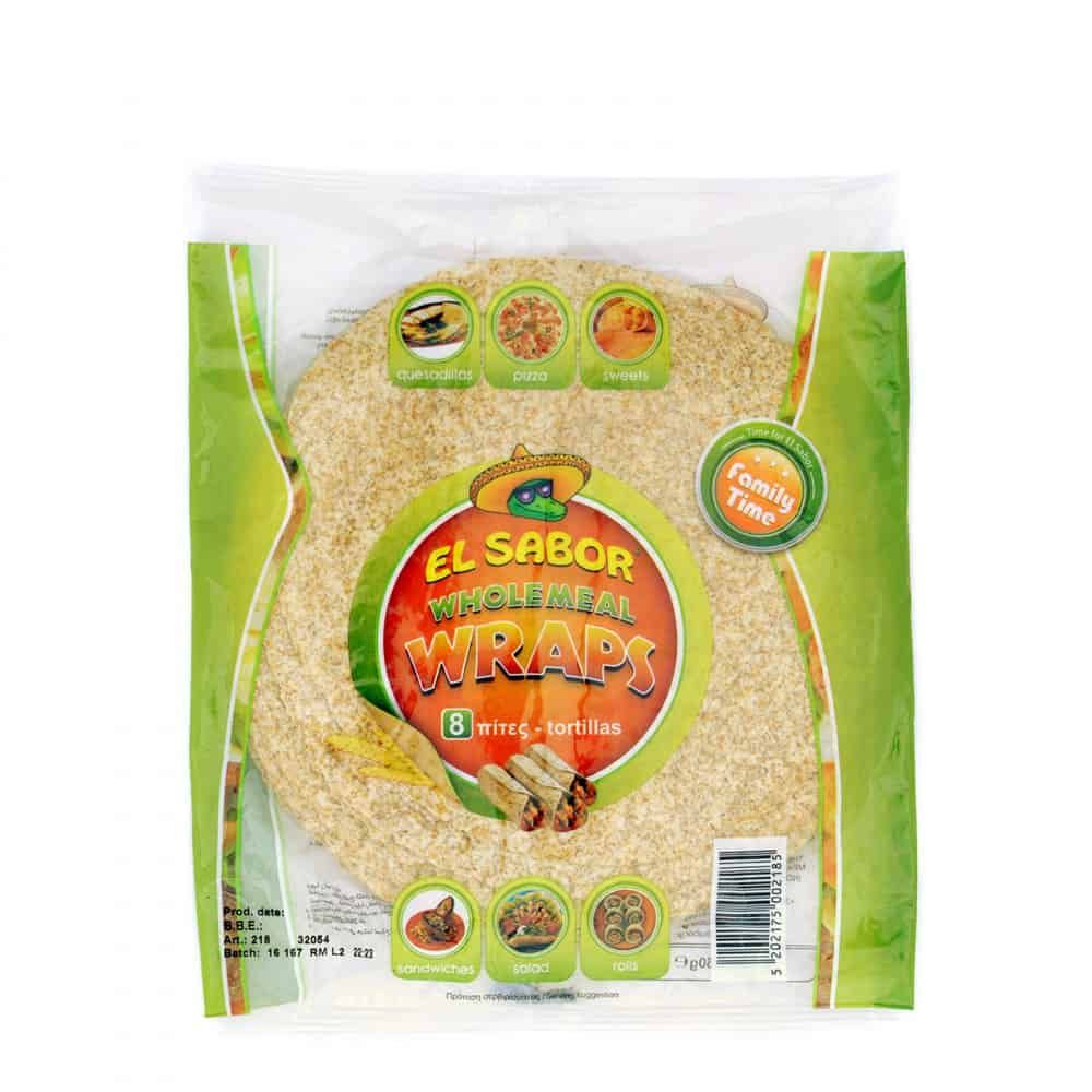 El Sabor Тортила питка Пълнозърнеста 25см