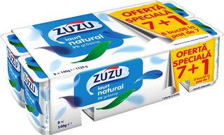 Zuzu iaurt natural, 8x140 g
