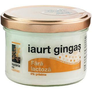 Laptaria cu caimac, Iaurt gingas fara lactoza 5% grasime 190g (ID 67261)