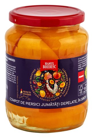 Hanul Boieresc Compot piersici jumatati in sirop 680 g