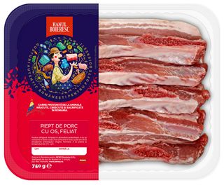 Hanul Boieresc Piept de porc feliat cu os 750 g