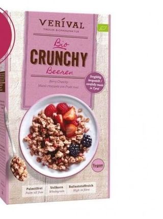 VERIVAL organic crunchy jagoda, malina, kupina 375 GR | 9004617063428