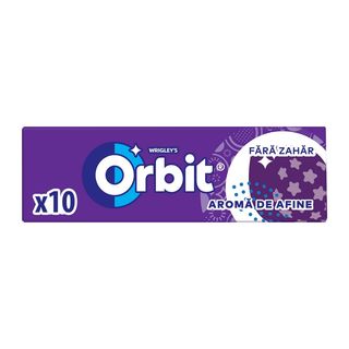 Guma de mestecat cu aroma de afine Orbit Blueberry, 10 bucati, 14 g