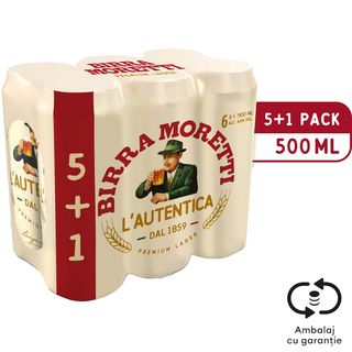 Birra Moretti, Bere blonda 5+1x0.5L (ID 42940)