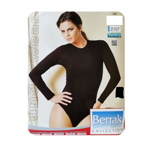 BERRAK bodi ženski crni 2107 XL | 8693672084786