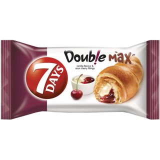 7Days, Croissant cu umplutura cu aroma de vanilie si visine 80g (ID 73599)